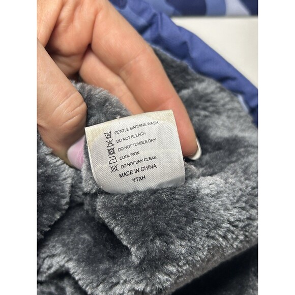 Men's M Winter Skiing Jacket Blue Camo Fleece Coat Insulated Thermal Waterproof - Picture 9 of 11